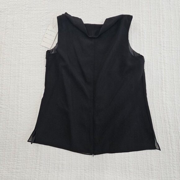 Misty Lane Evening Top Women's Size 12 NWT Teardrop Rhinestones Black Sleeveless - Picture 9 of 10